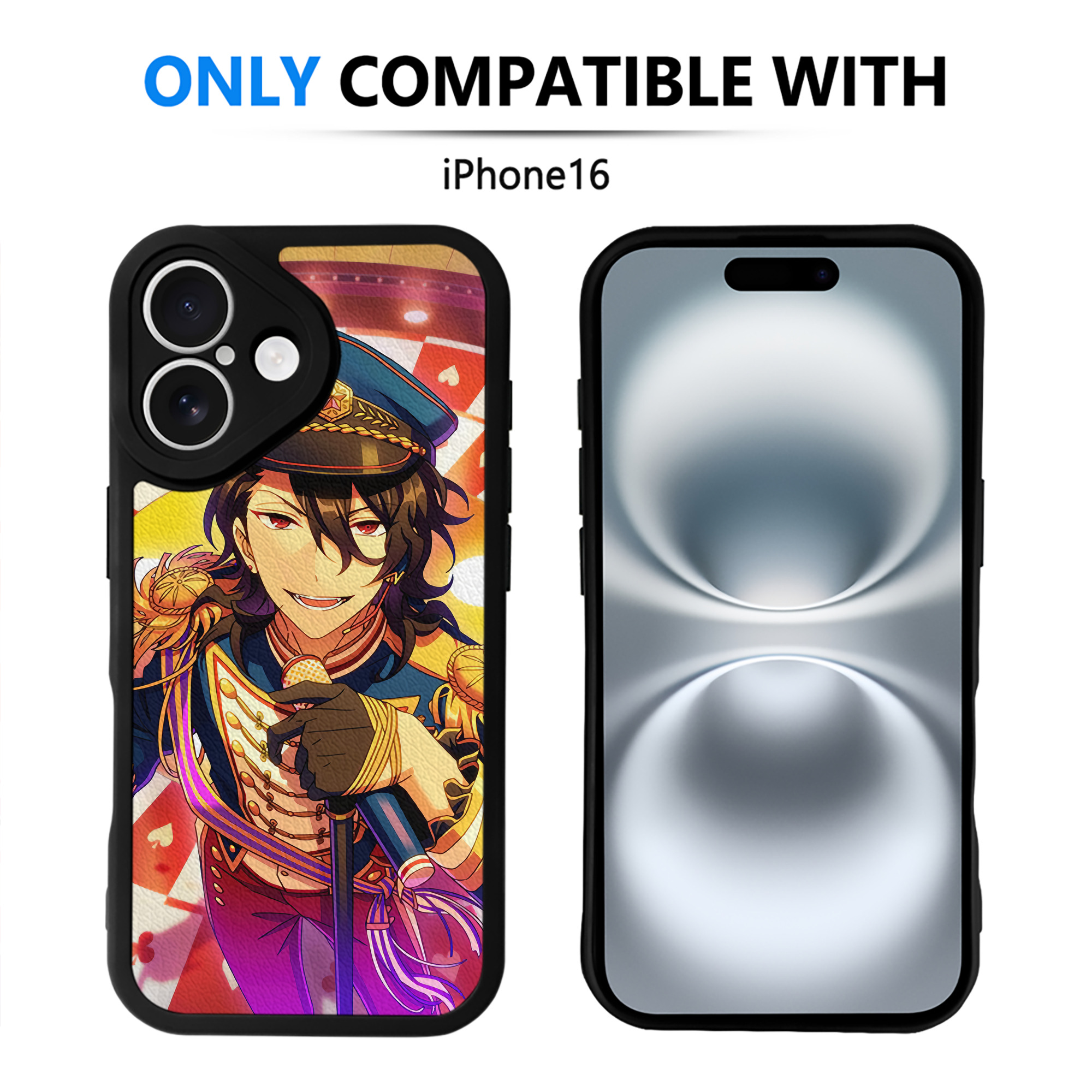（画像用） あんさんぶるスターズ! Ensemble Stars 【iPhone 16シリーズ対応】シリコンスマホケース（レザー調） 材質：シリコン